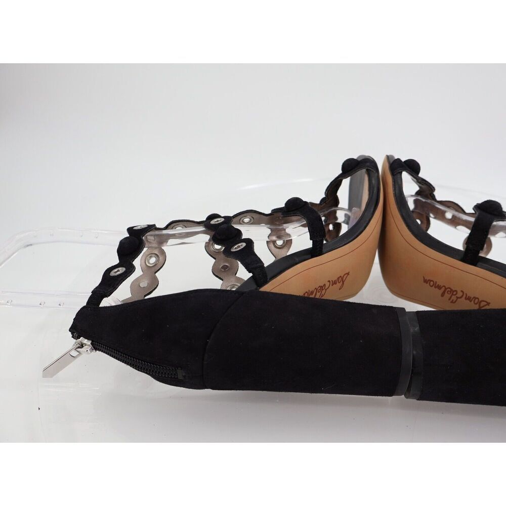Sam Edelman Sandal Women’s 8.5 Black Suede Yuli Grommet Heel Strappy Back Zipper - Picture 6 of 11